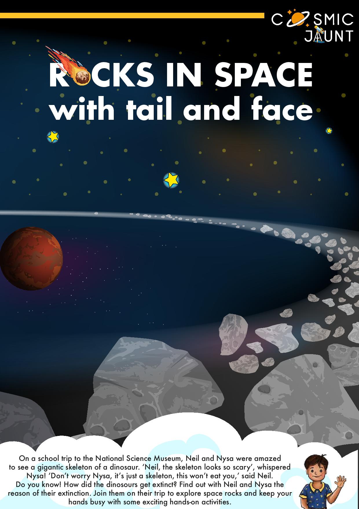 Rocks in Space, <br>With tail and face